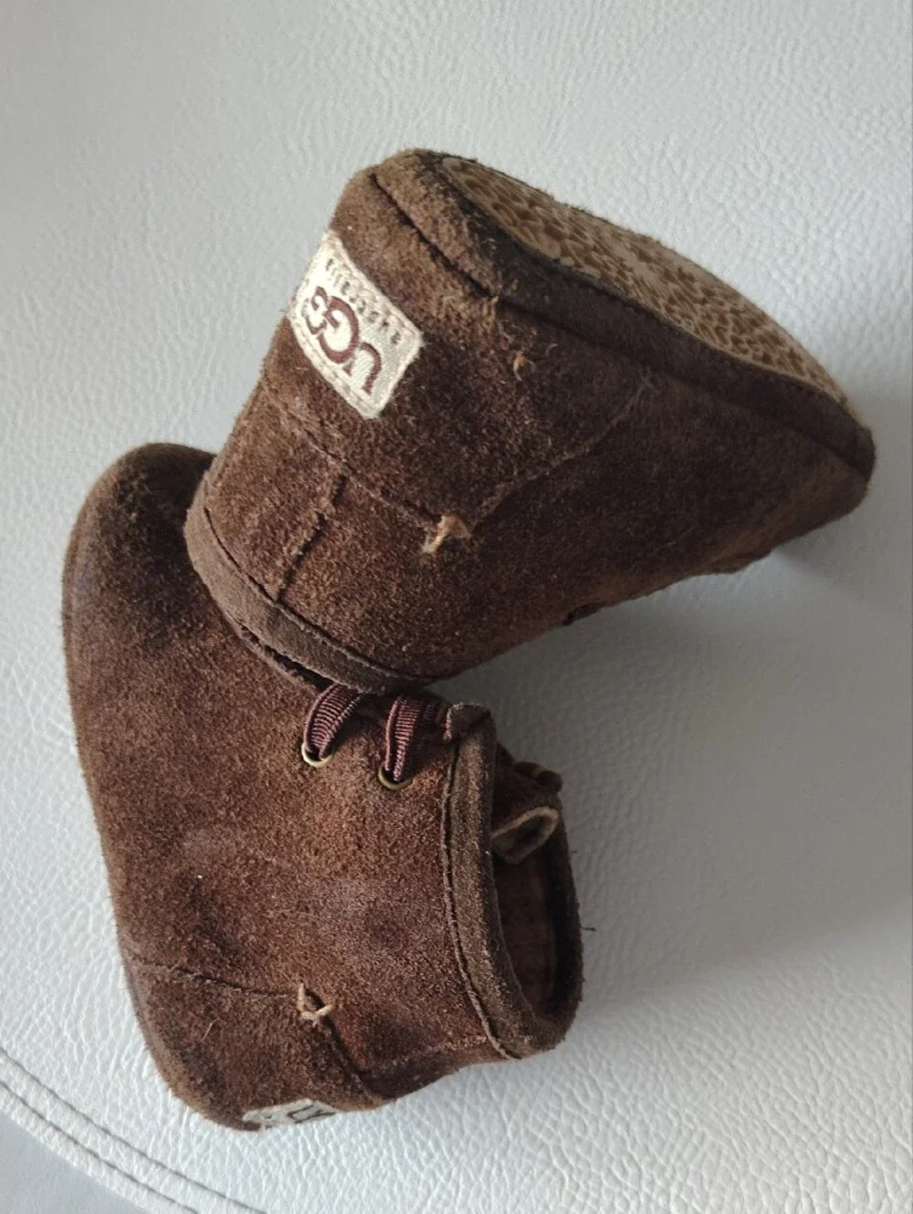 UGG Baby Brown Suede Moccasin Shoes, Size 2/3